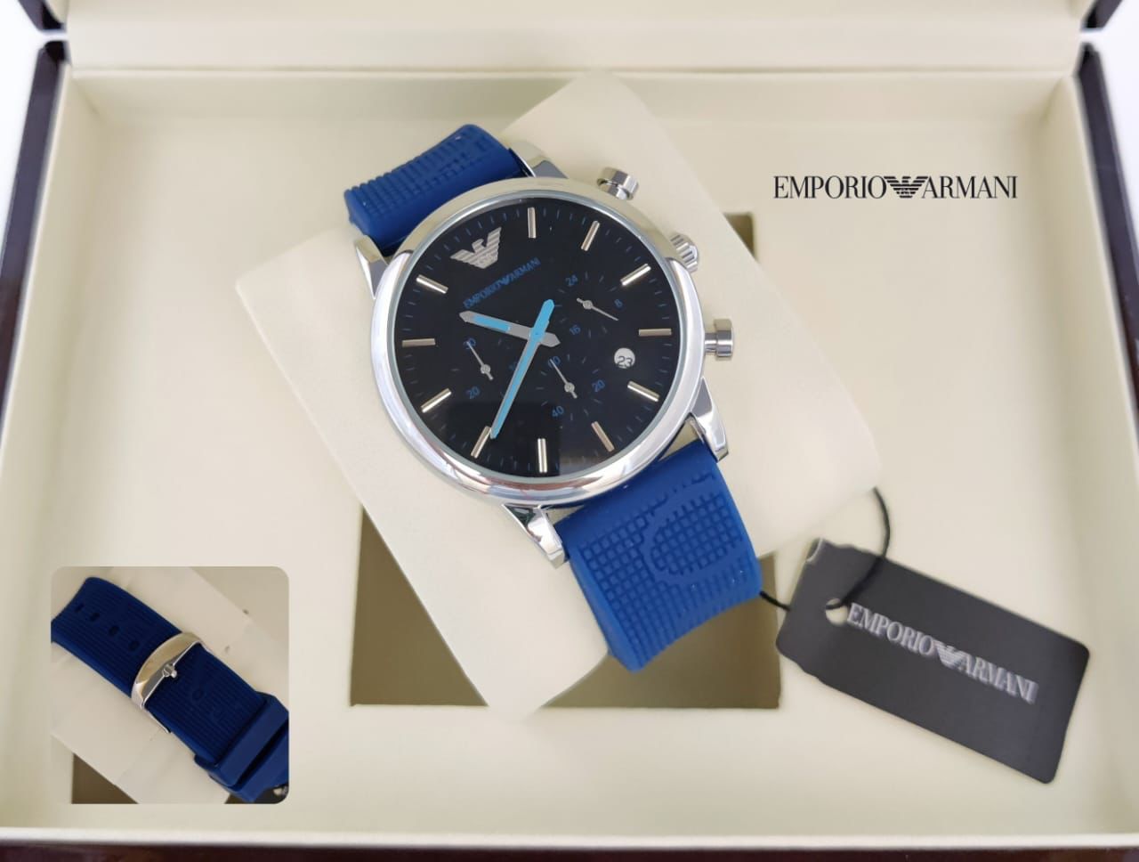 Armani watch hot sale blue strap